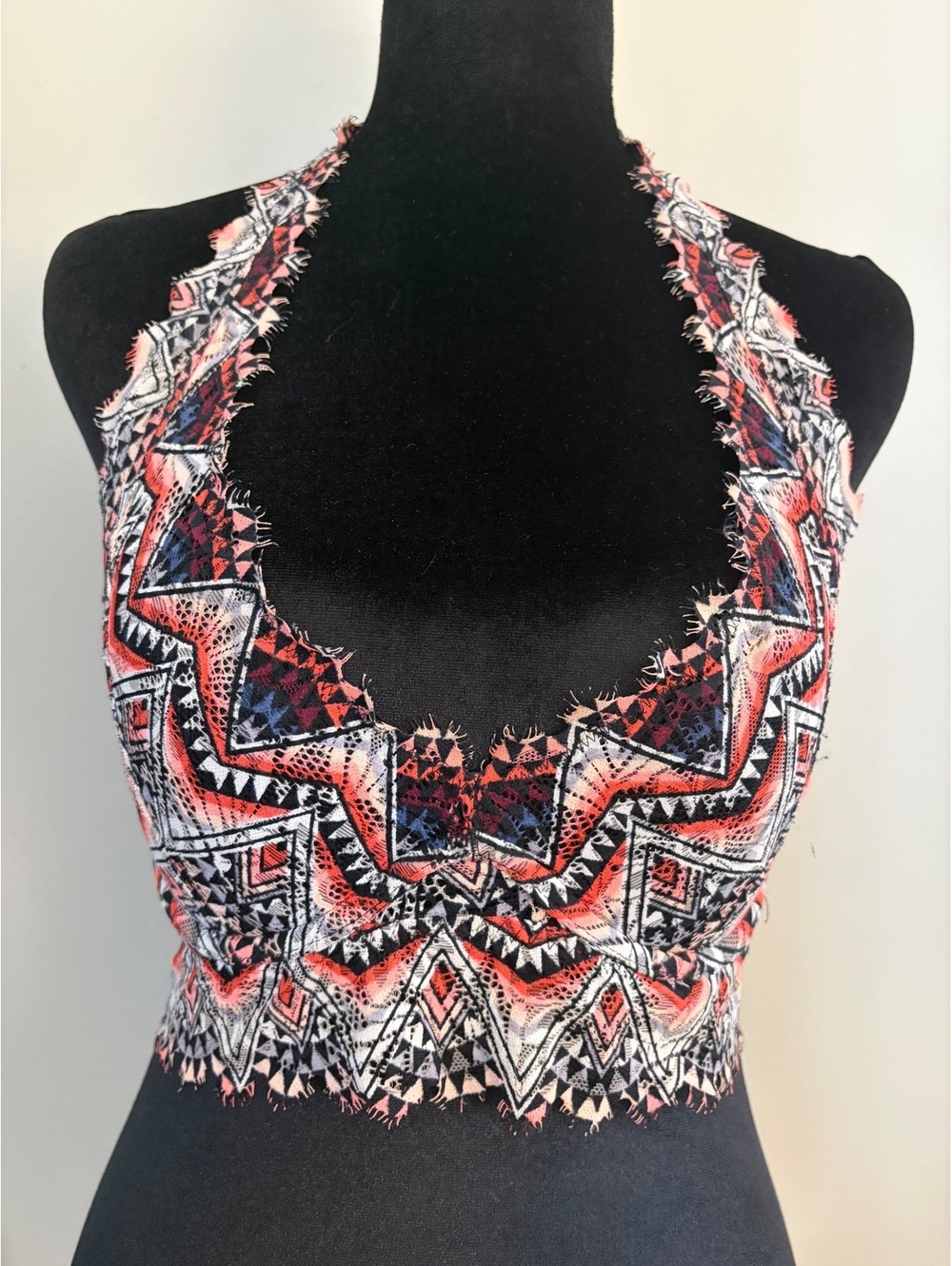 Y2K VS Aztec Print Halter Bralette